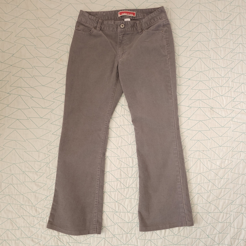 Y2K GAP Gray Curvy Flare Corduroy Bootcut Jeans